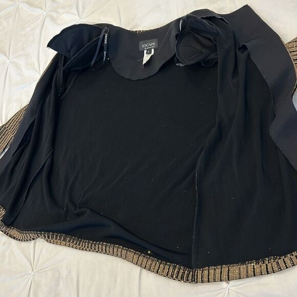 NWT XSCAPE Women's Gold & Black Tank Top and Open Front Cardigan Set Size Large - Picture 5 of 14